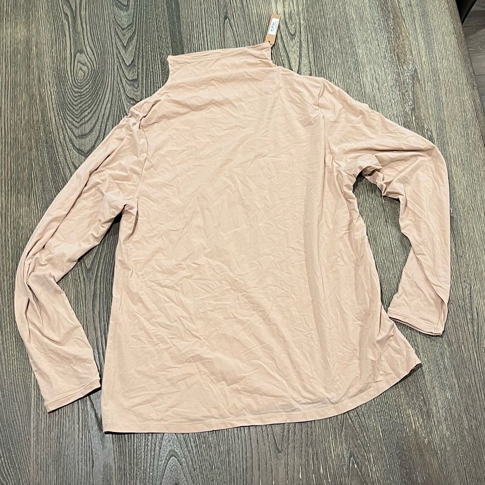 NWT Skims Fits Everybody Turtleneck Top Long Sleeve Pullover Stretch Mica 3X